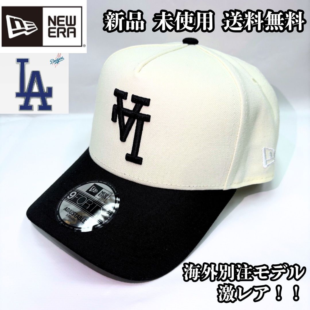 海外限定】 新品 ニューエラ ドジャース 9FORTY 逆ロゴ 黒 キャップ