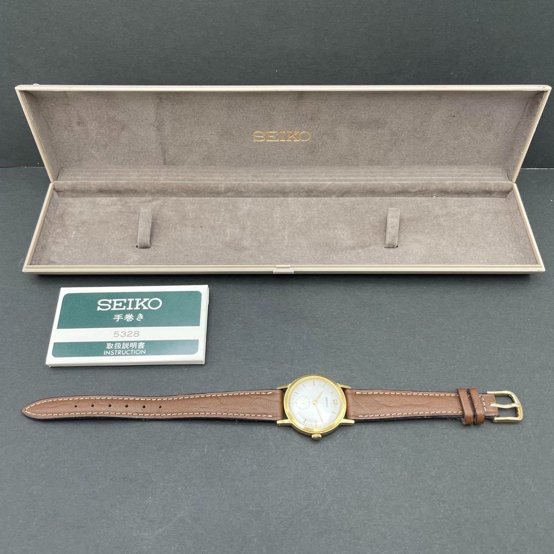 SEIKO 5328-0030 スモセコ 手巻き レディース ゴールドケース