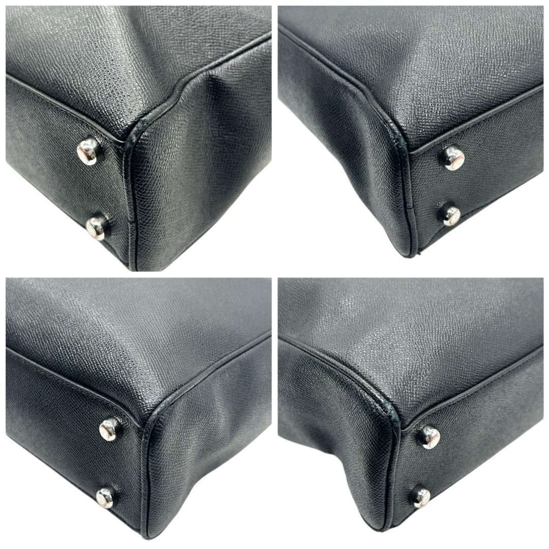 COACH コーチ ビジネスバッグ ブラック 黒 レザー 本革 2way トート