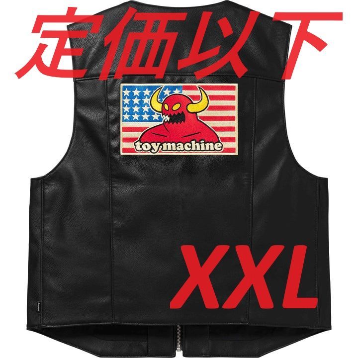 Supreme/Toy Machine Faux Leather Vest BLACK XXL - メルカリ