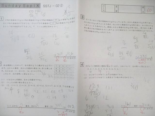 SAPIX 小6 サピックス 豊島岡女子コース SS特訓 算数 通年セット 【全
