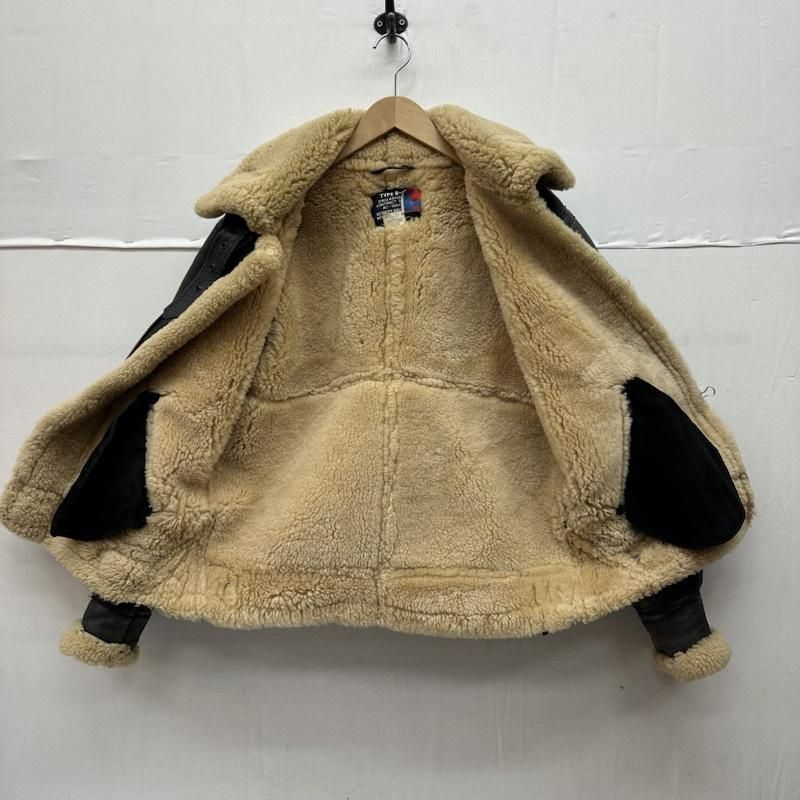 【L】ショット ボアジャケット ムートンジャケット 80s ヴィンテージ USA schott ショット ジャケット、上着 フライトジャケット 80s USA