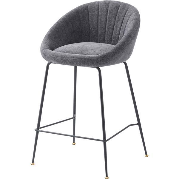  ハイチェア ダークグレー （約W50×D51×H89×SH66cm） 組立式 その他