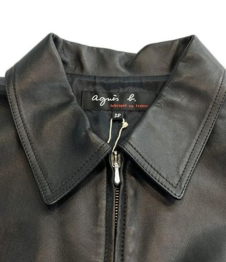 ジップアップレザージャケット ブルゾン