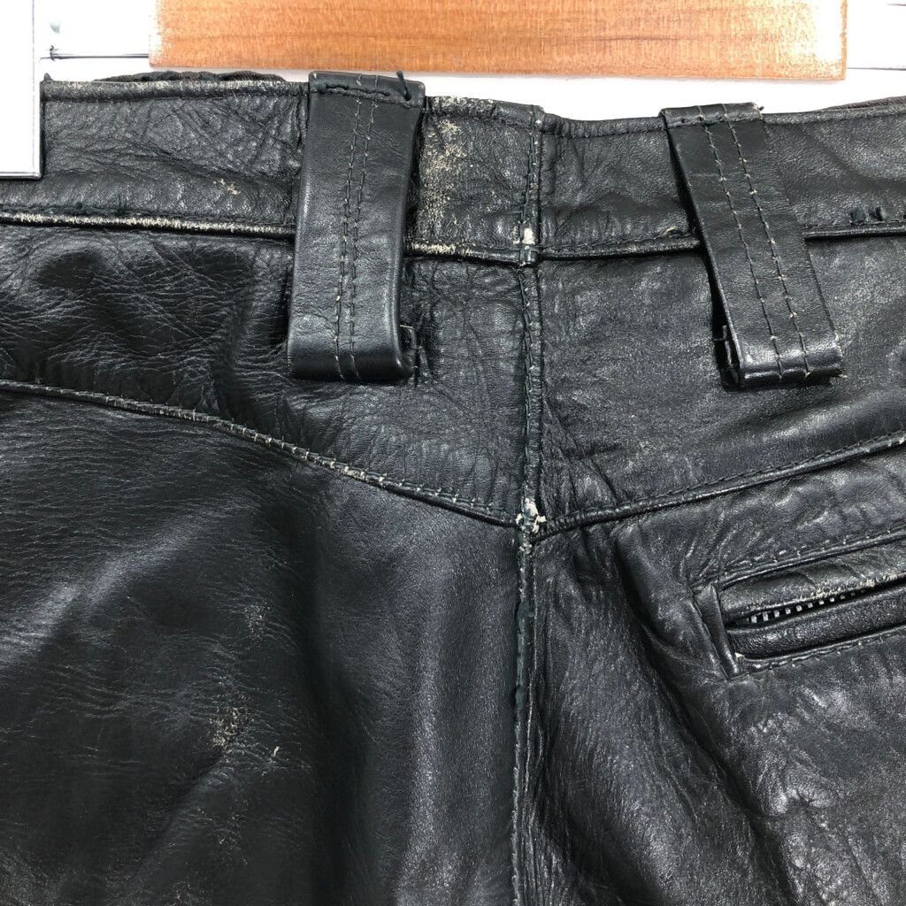 古着　レザーパンツ 34 70年代 Brooks Leather Sprtwear レザーパンツ ブラック (メンズ