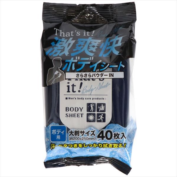 まとめ買い-30点セット ミセラ激爽快さらさらボディシート４０枚 昭和紙工 ボディソープ