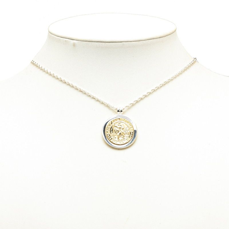 Tiffany セントクリストファー ペンダント トップ シルバー ゴールド Tiffany & Co. - 良品 TIFFANY＆Co ティファニー セント