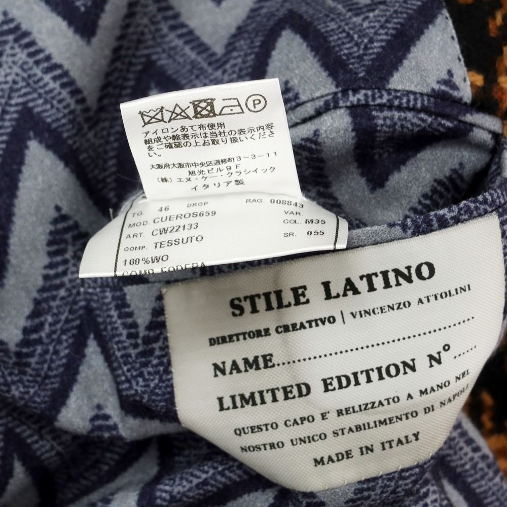 新品アウトレット】スティレ ラティーノ STILE LATINO ウール チェック