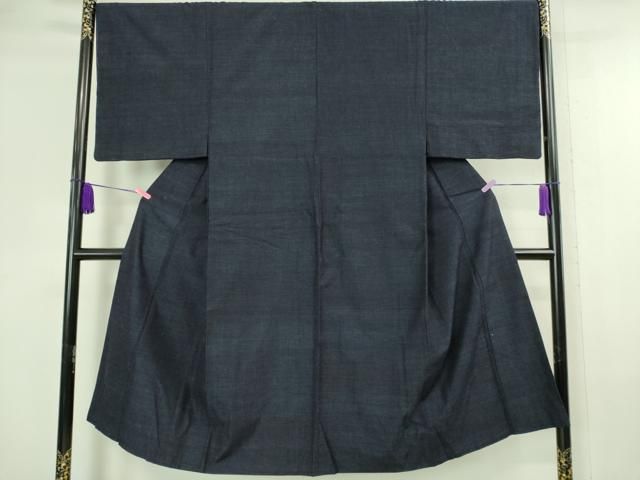 平和屋本店□極上 男性 本場結城紬 重要無形文化財 アンサンブル 杢