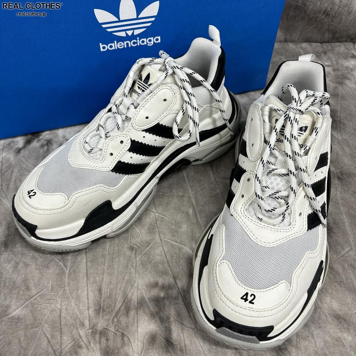 BALENCIAGA×adidas/バレンシアガ×アディダス TRIPLE S/トリプルS スニーカー 710021/27.5 - メルカリ