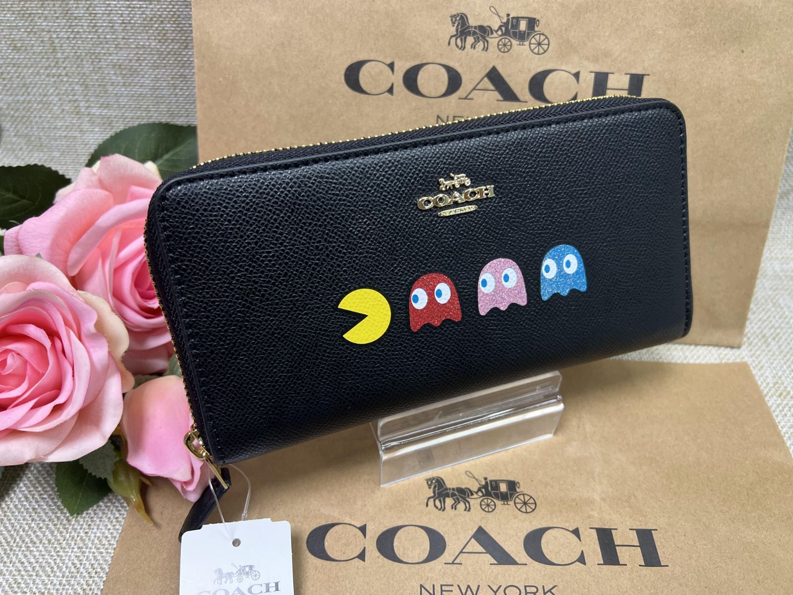 コーチ COACH 長財布 財布 パックマン アコーディオン ジップアラウンドレザー ブラック 財布 メンズ ファッション プレゼント ギフト 贈り物  財布 レディース ファッション新品 未使用 ブランド A334 F73397 E1EY - メルカリ