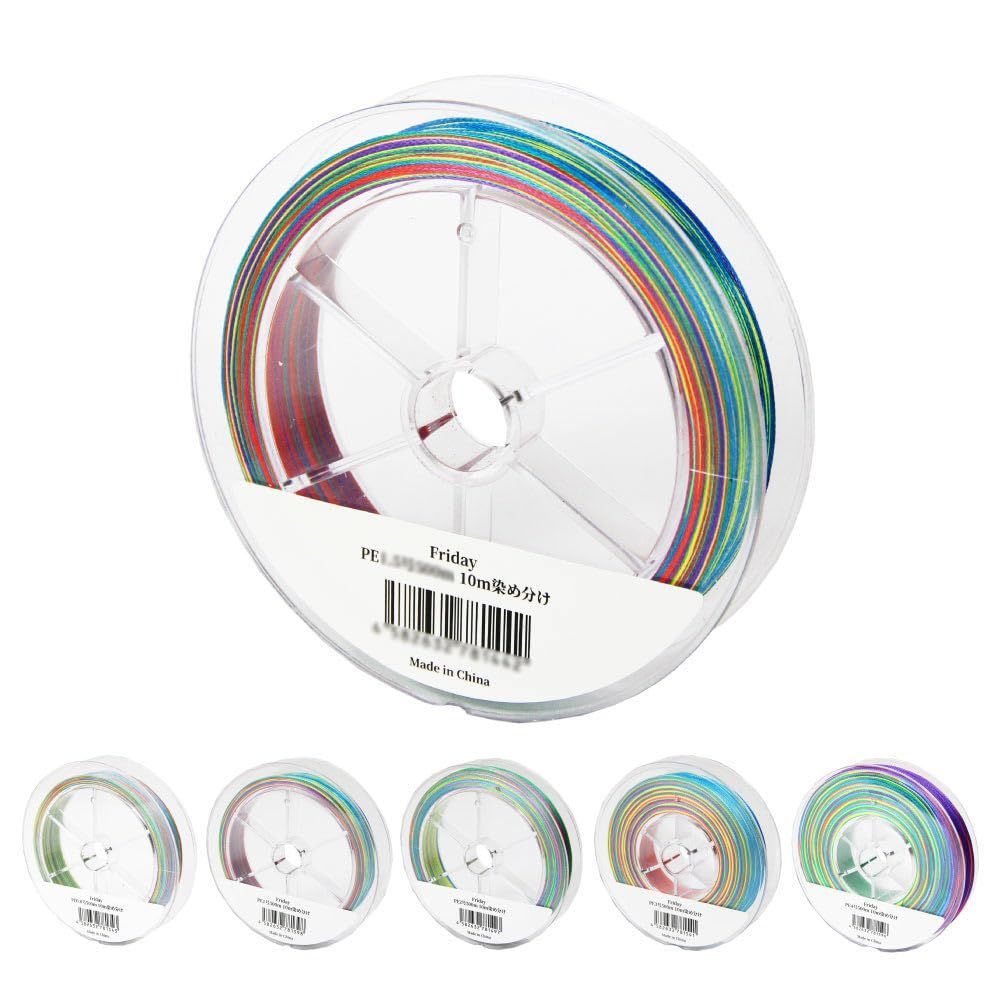 PEラインまとめ売り 楽天市場】PEライン 8本撚り X8 300m 10m毎5色 0.4号 0.6号
