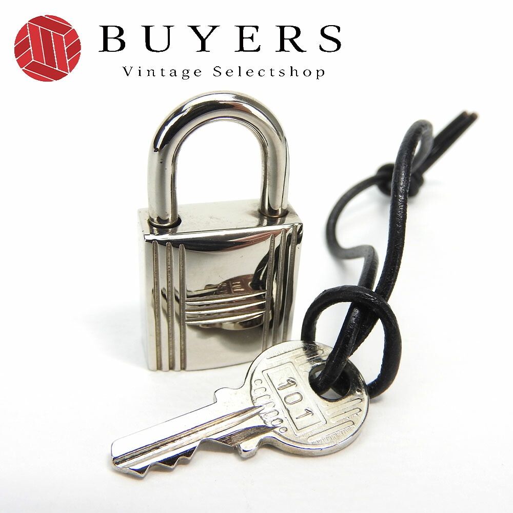 エルメス シルバー カデナ 南京錠 パドロック 鍵 キー NO101 エルメス