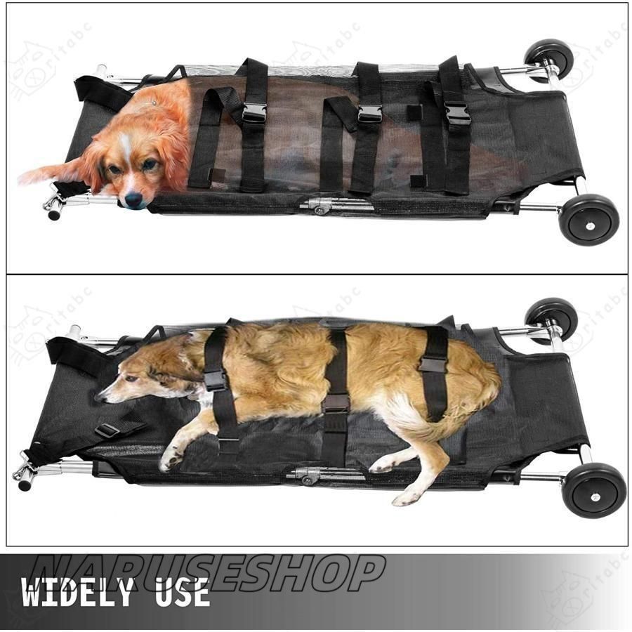 ● 折りたたみ式動物用ストレッチャーペット輸送ステンレス製犬用トロリー