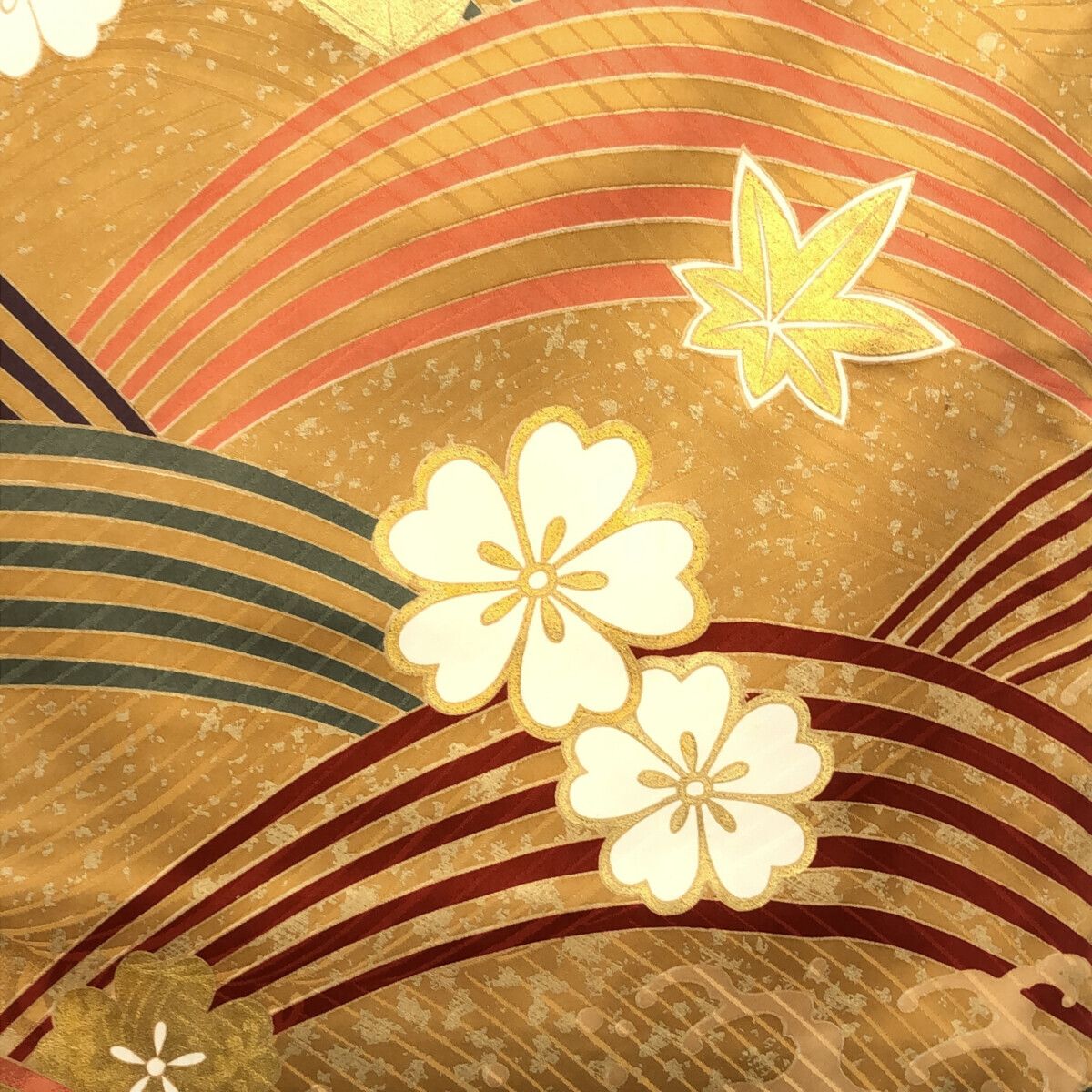 牛首紬 付下げ 石川県指定無形文化財上品な霧模様 裏柳色 しつけ糸 K