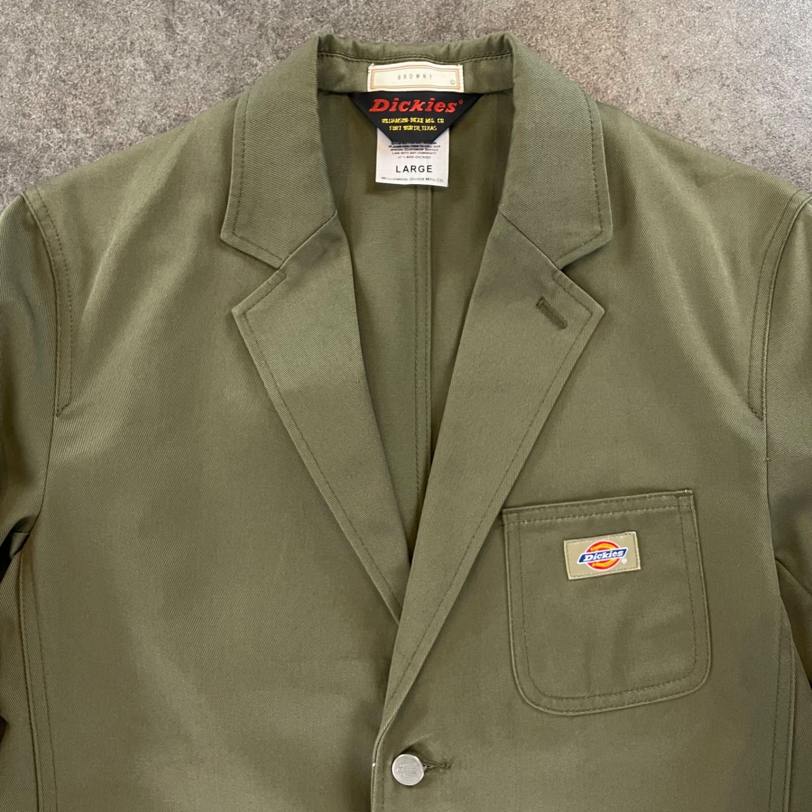 希少　美品　ディッキーズ　ブラウニー　コラボジャケット　メンズ　Lサイズ SAINT MICHAELがDickies®とコラボ！アイゼンハワージャケットや人気