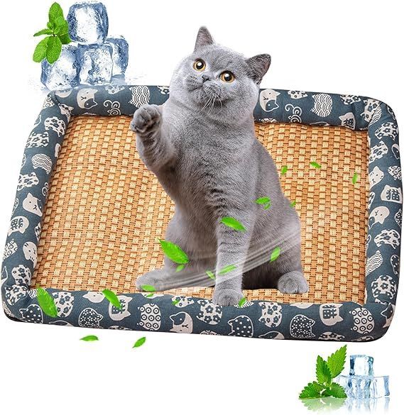 【在庫処分】VanderHOME 犬 ベッド 夏 ひんやり ペットベッド 猫ベッド クールベッド 夏用 洗える ペットソファー ペットクッション 冷却ベッド 冷感クッション 接触冷感 可愛い 動物柄 角型 暑