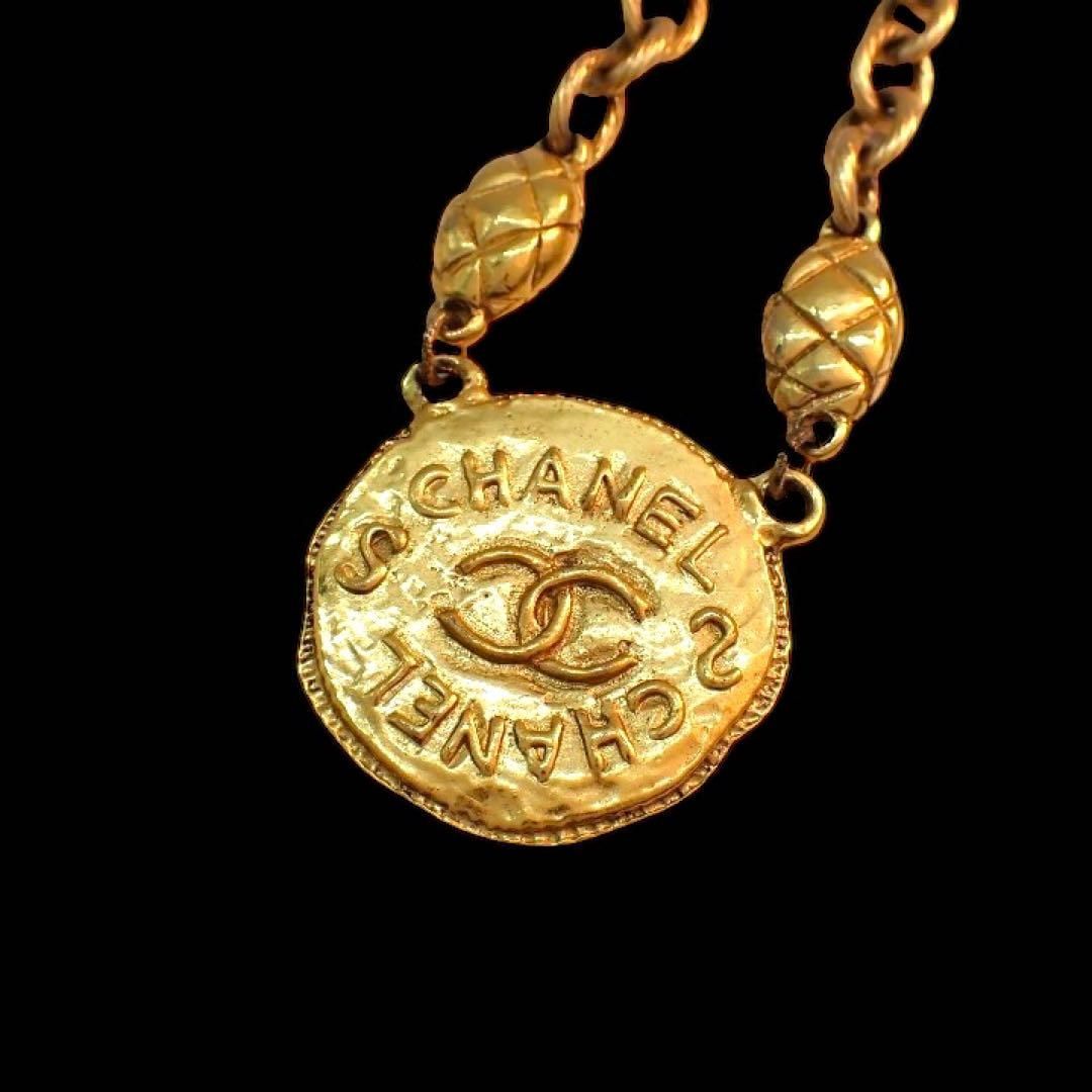シャネル サークル ココマーク ネックレス ヴィンテージ ゴールド 3759 シャネル サークル ココマーク ネックレス ヴィンテージ ゴールド 3759