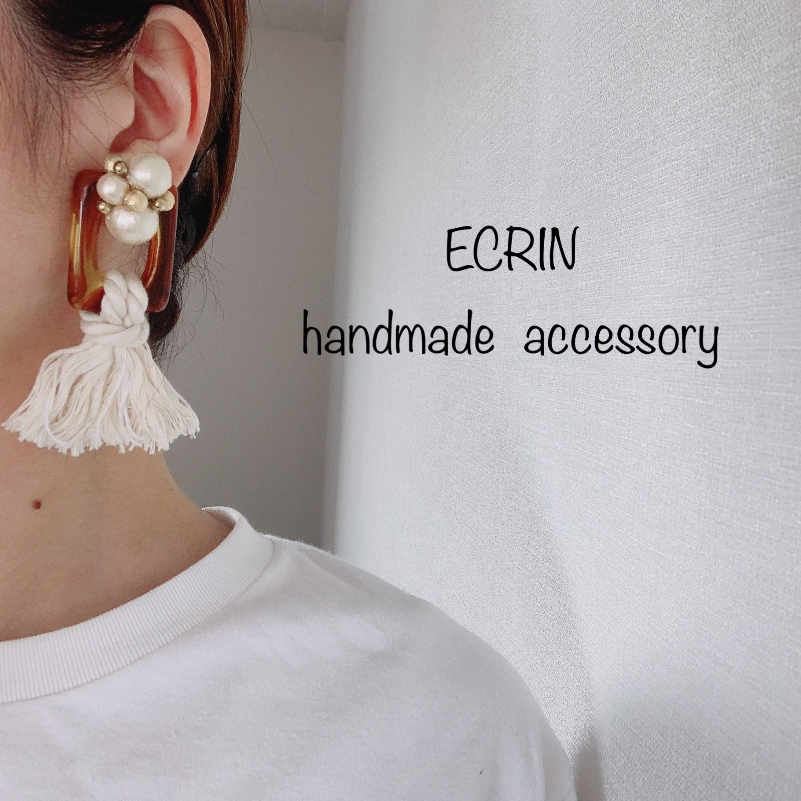 #1071C パール 大ぶり タッセル ハンドメイド ピアス イヤリング 1071C パール 大ぶり タッセル ハンドメイド ピアス イヤリング 大ぶり