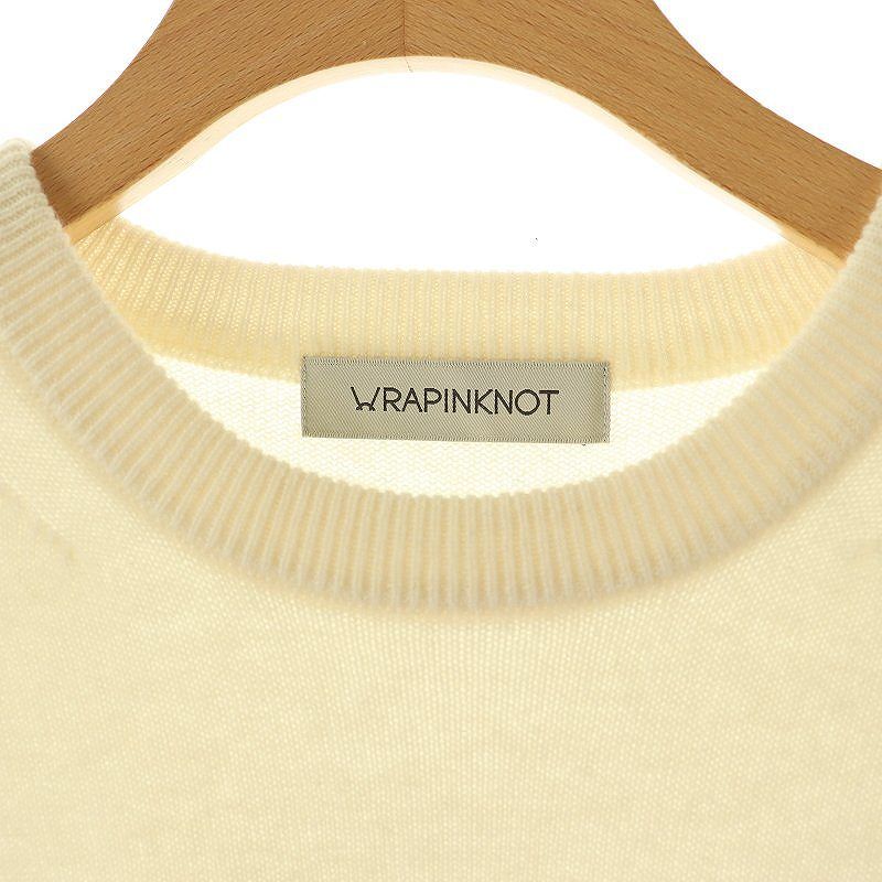 ラッピンノット WRAPINKNOT × COZ manufactured 23AW カシミヤノースリーブニット セーター 0 アイボリー /DO ■OS レディース WRAPINKNOT(ラッピンノット)】カシミヤノースリーブトップス