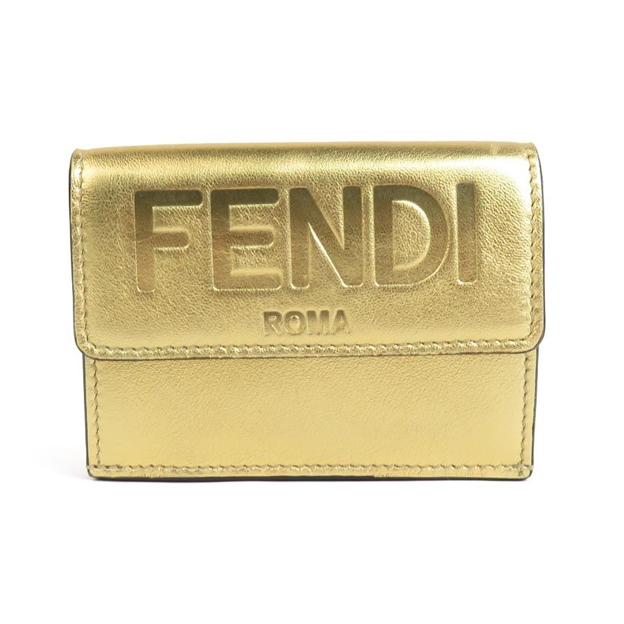 フェンディ FENDI バグズコンパクトウォレット 8M0395 ブラック レザー 