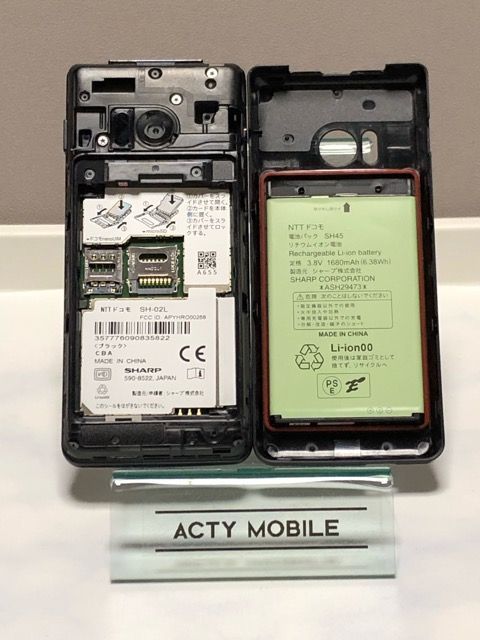 再入荷☆彡　SH-02L SIMフリー ドコモ  ブラック 4G対応 携帯電話  初期化済　ネコポス　ポスト投函