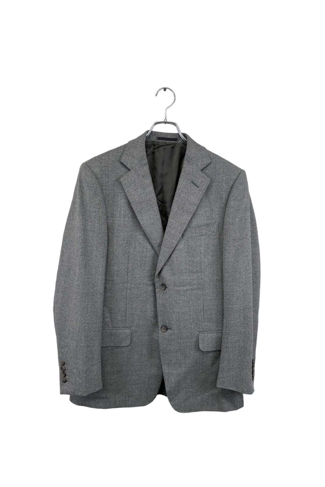 上質 イタリア製  dunhill ダンヒル テーラードジャケット  無地 グレー系    メンズ サイズ 50  6 衣B