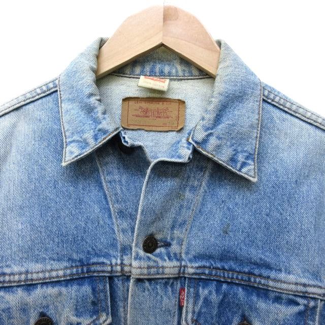 古着USA製90s◆リーバイス デニムジャケット インディゴブルー メンズL 90s 90年代 リーバイス ジージャン インディゴ 濃紺