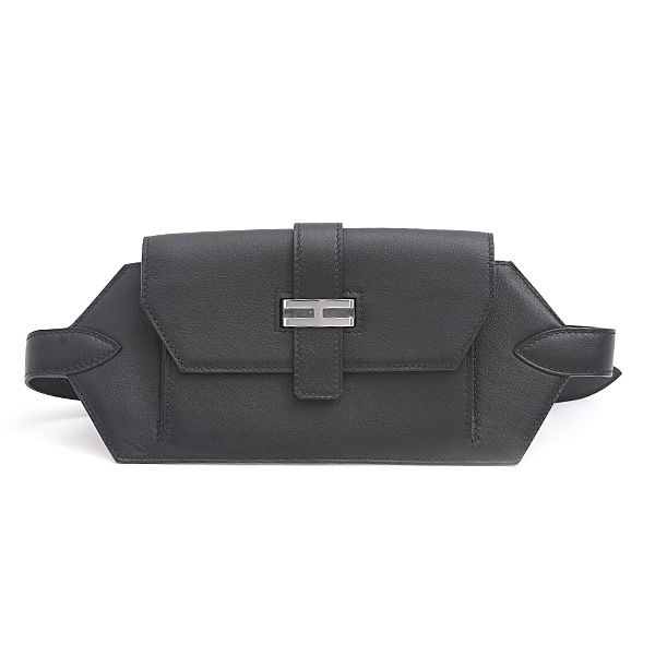 エルメス バッグ レディース メンズ エランポケット24 ウエストバッグ W刻 ヴォースイフト ブラック HERMES