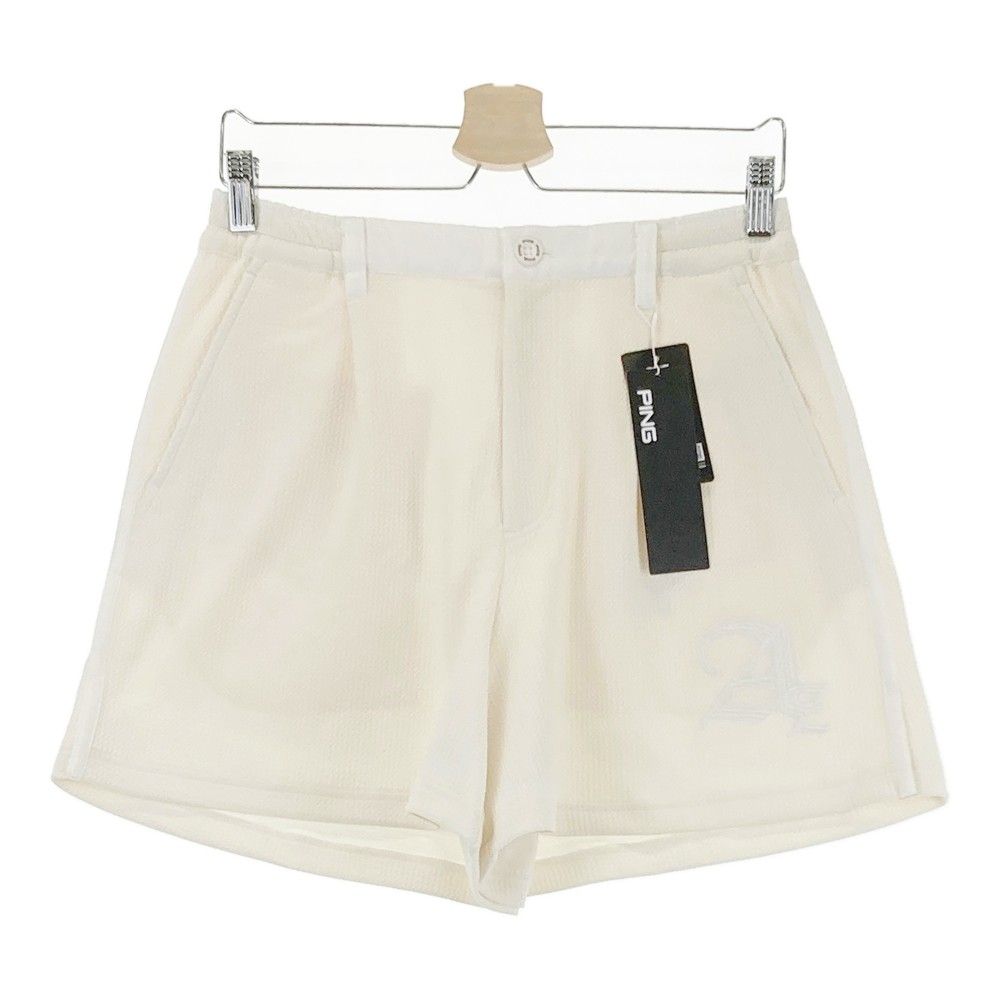 PING レディースショートパンツ ホワイト サイズ：M PING ピン 2024年モデル ストレッチ ショートパンツ