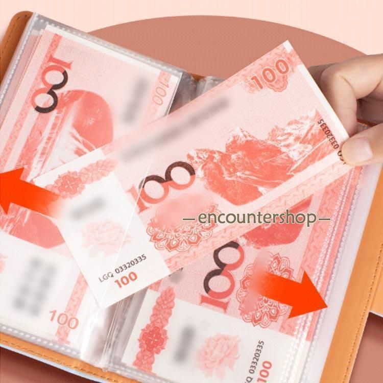 100日BOX＊封筒貯金＊ バインダー 封筒貯金 貯金ファイル クリアポケット お札 節約