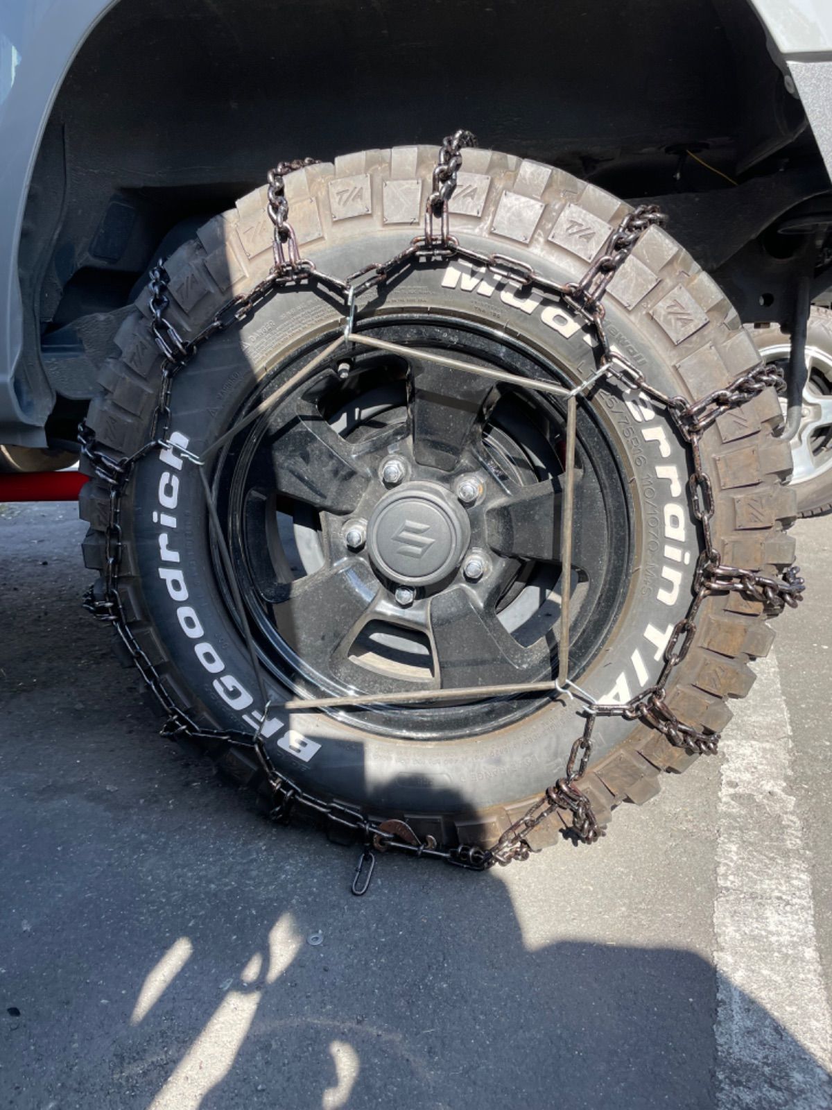 6.50-16LTジムニー ハイエース用タイヤチェーン バンド付き