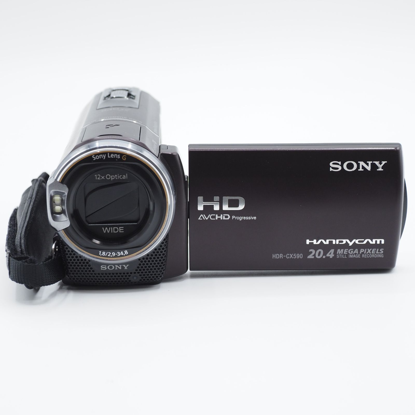 ☆美品・ケース&取説付き☆ SONY ソニー HDビデオカメラ Handycam HDR-CX590V ボルドーブラウン #2568 - メルカリ