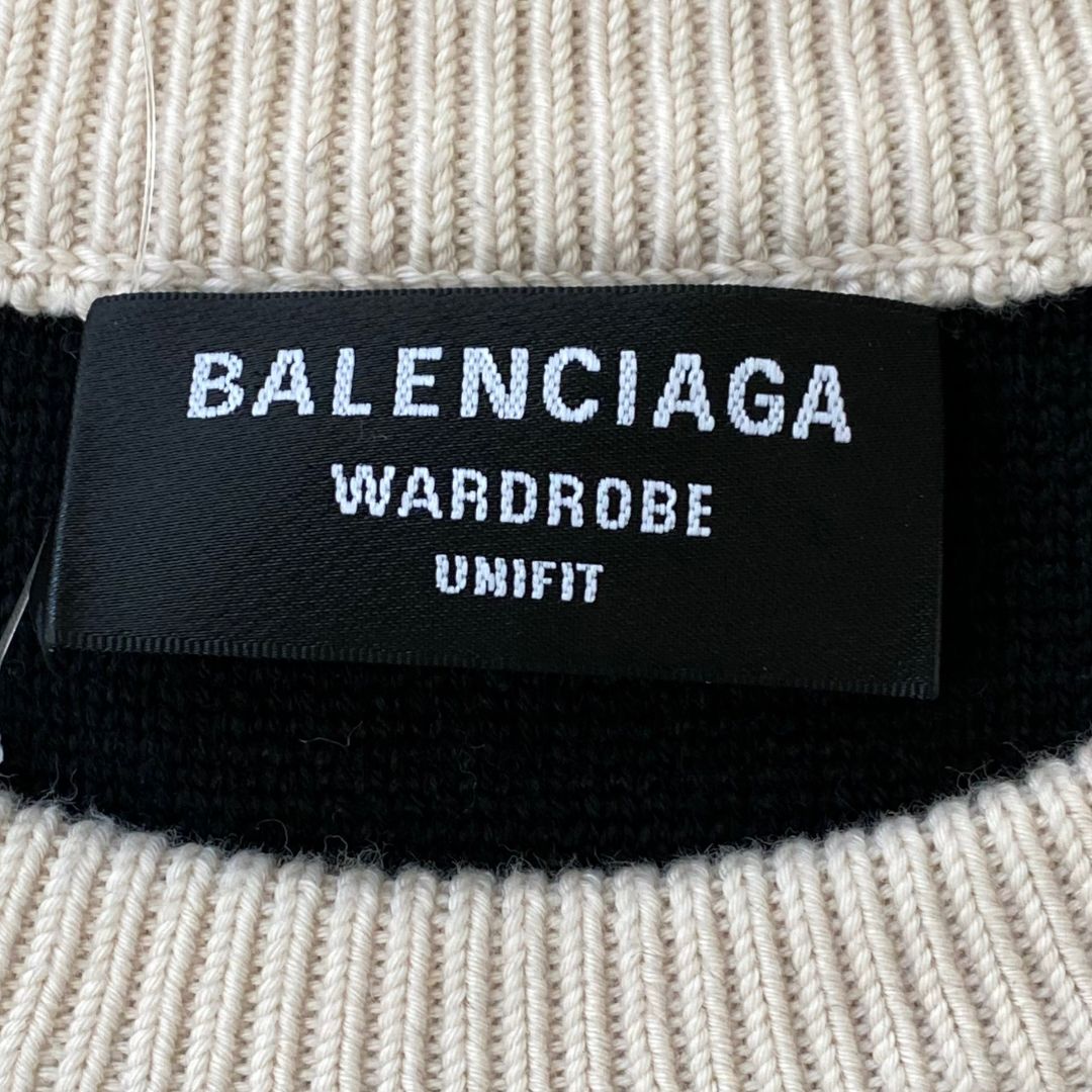 BALENCIAGA 21AW CREWNECK ダイアゴナルロゴニット サイズXS