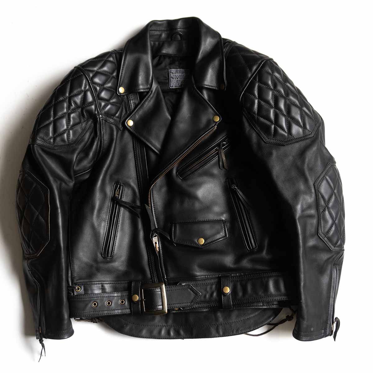 NFL スウェードレザー スタジャン XXL 両面プリント 古着 ワッペン