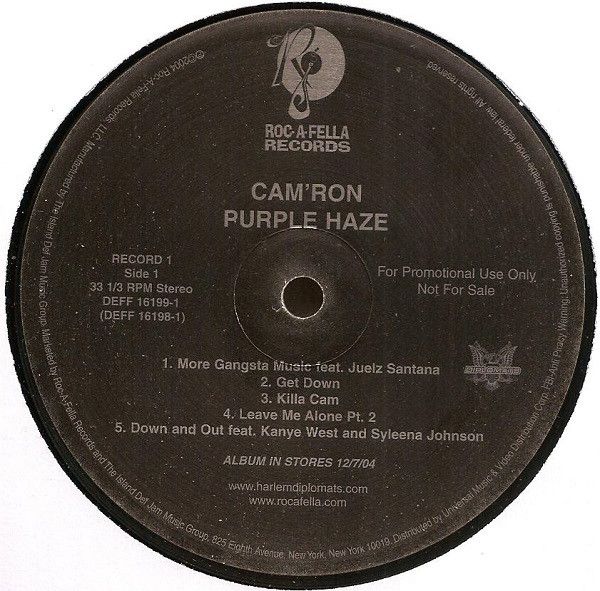 米12” Camron Purple Haze DEFF161981 Roc-A-Fella Records