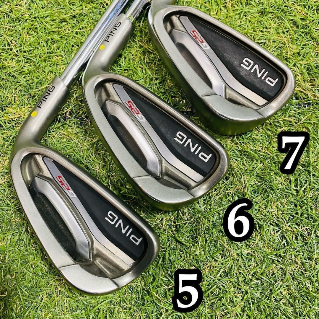 良品】大人気モデル ピン G25 黄色ドット メンズアイアンセット 6本 X