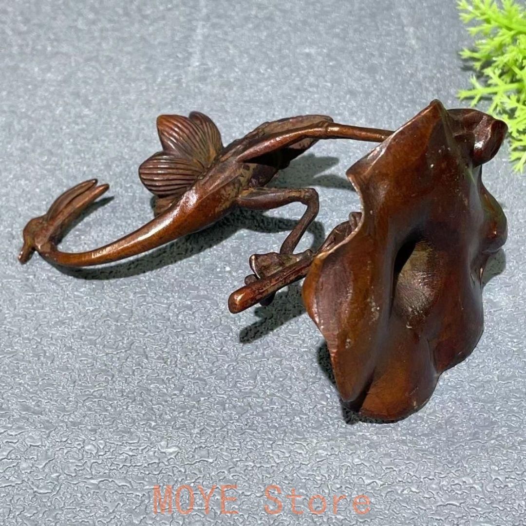 銅 細工 茶道具 香道具 蓋置 置物 八宝茶筒 銅製 銅 細工 茶道具 香道具 蓋置 置物 亀ツルハスカエル香挿 香座
