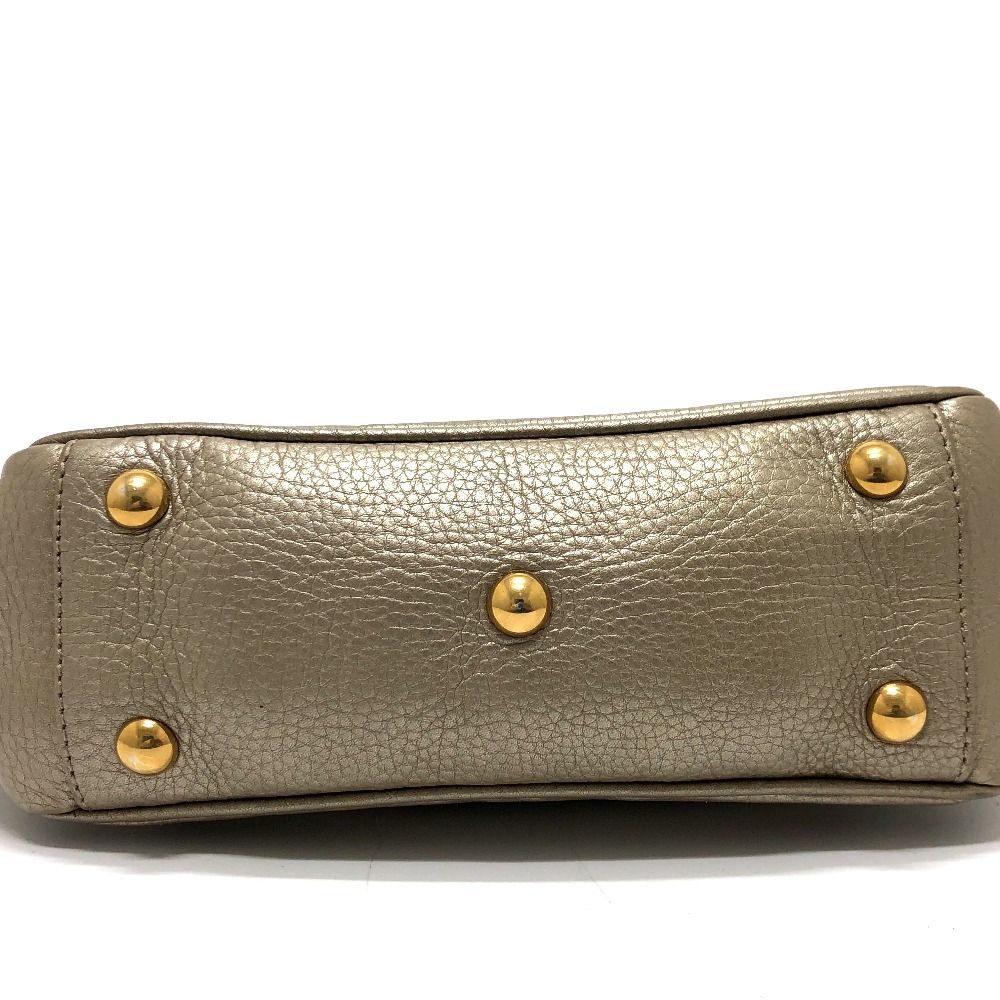 グッチ 282481 GG ダブルGディティール ハンドバッグ レザー ゴールド  