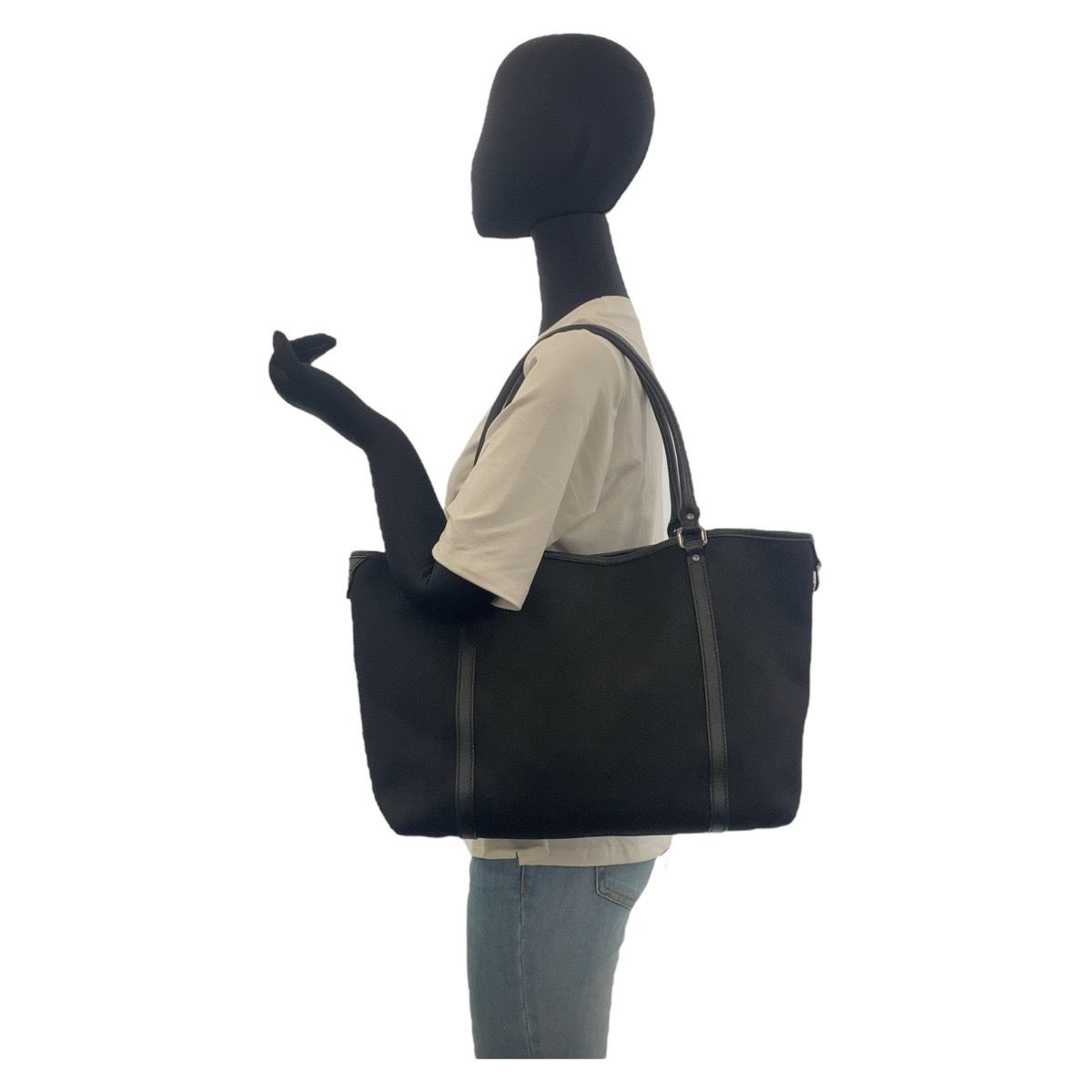 GUCCI グッチ ブラック 黒 シルバー金具 GGキャンバス/レザー