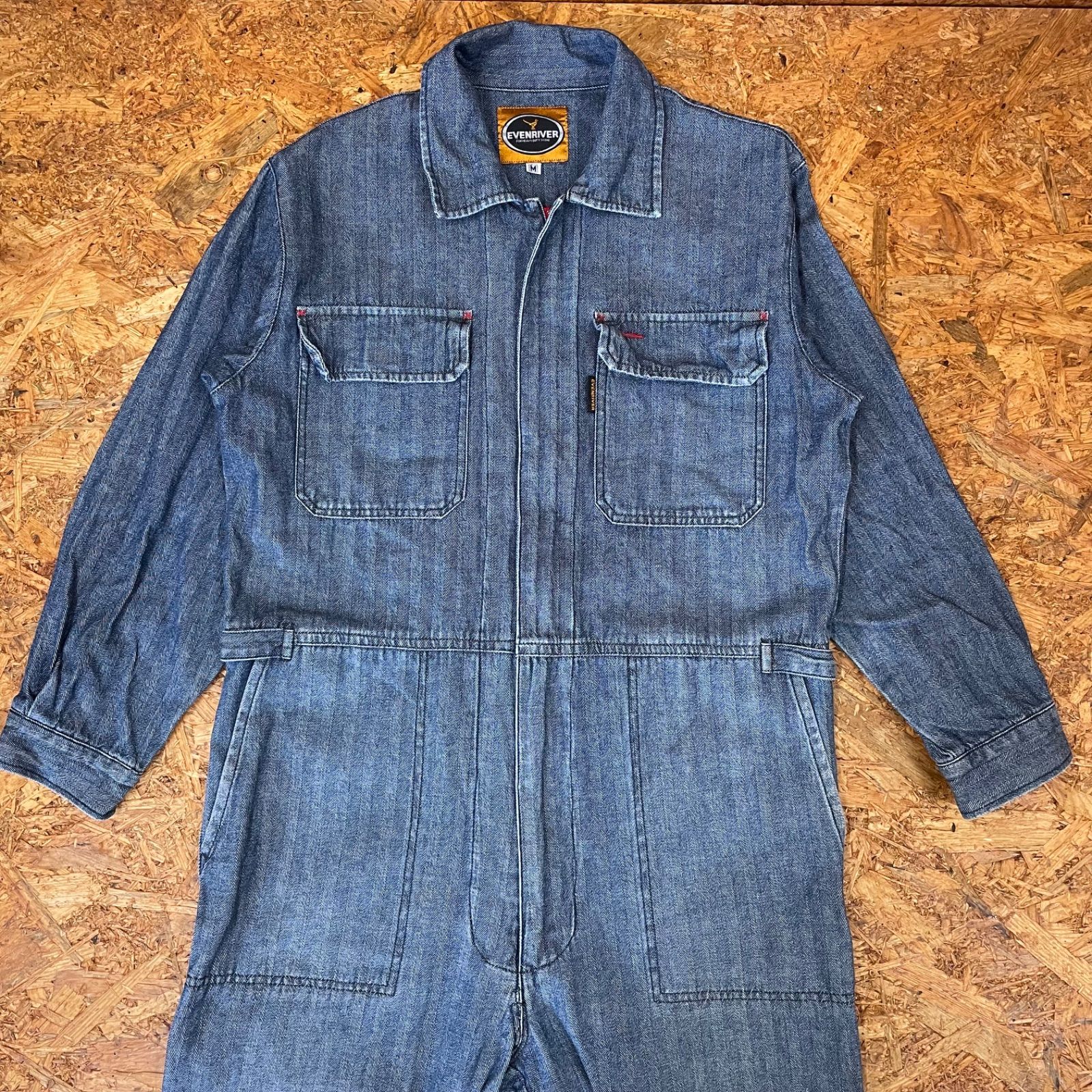 EVEN  オールインワン ツナギ  デニム EDWIN（エドウィン） オーバーオール 81008 S-3L 10.7oz 厚地 つなぎ