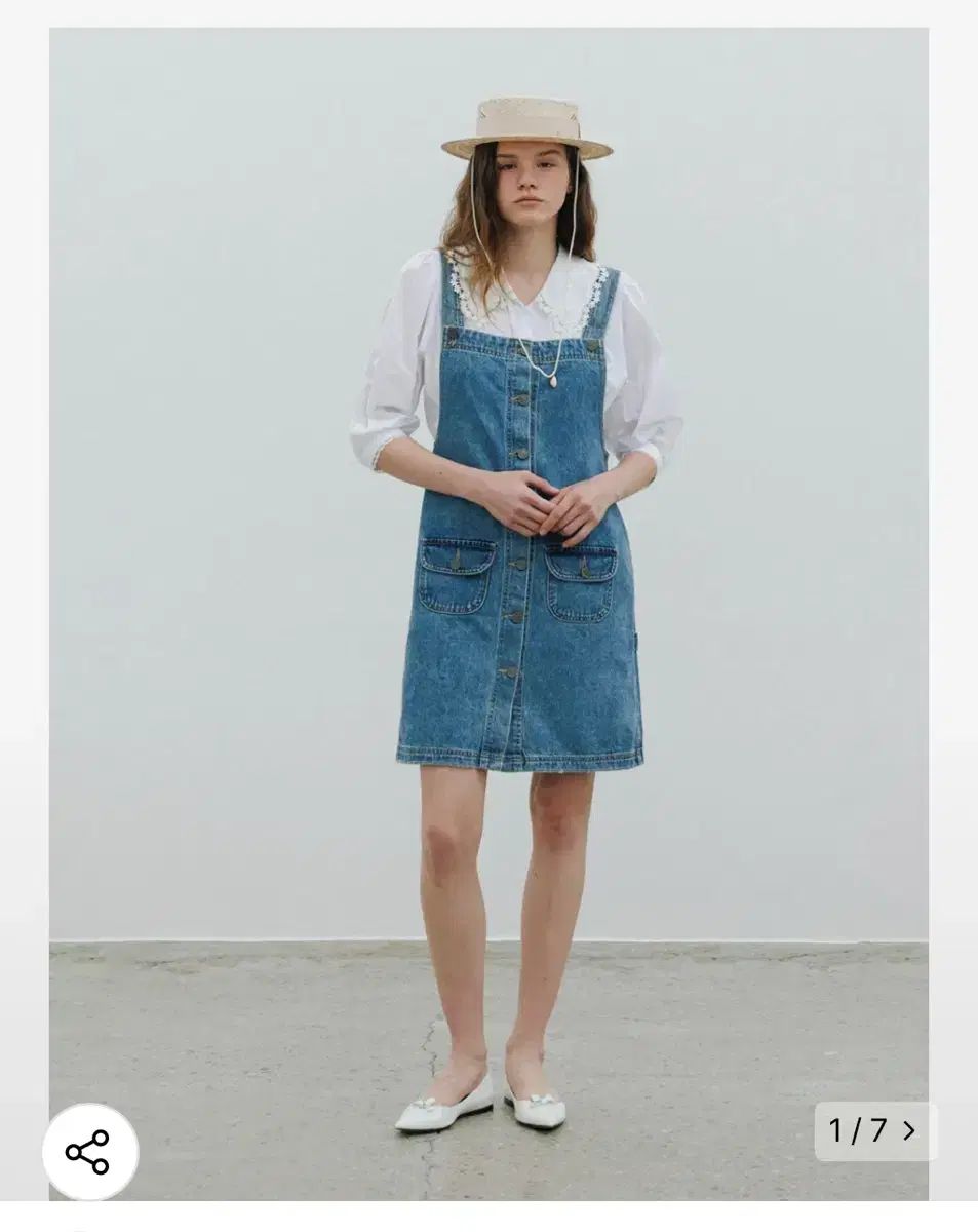sienne シエンヌ デニム オーバーオール ワンピース Denim Suspender Dress