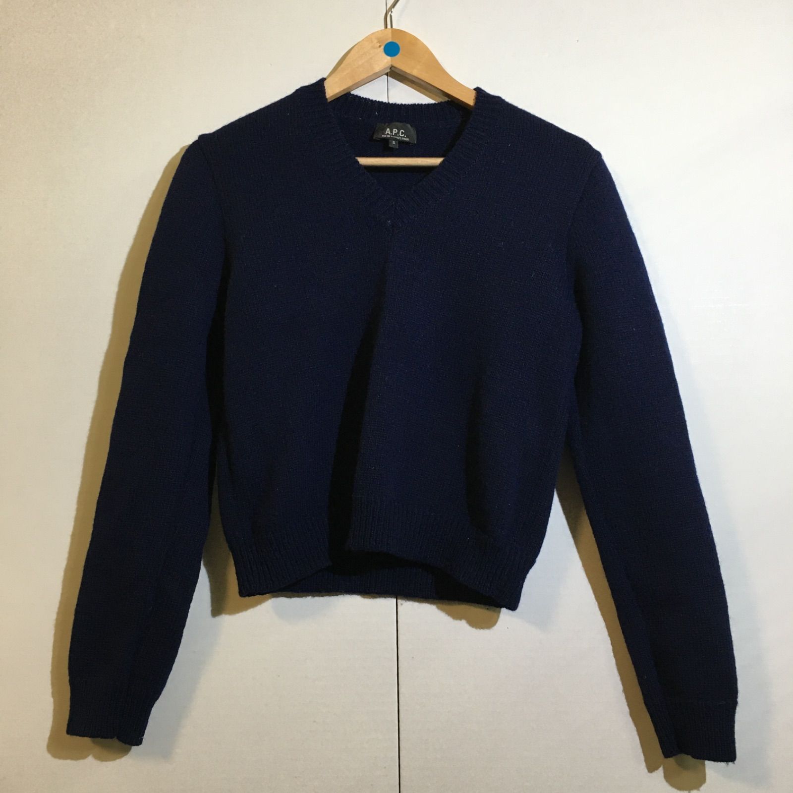 美品】A.P.C. アーペーセー 長袖Vネックニットトップス セーター 
