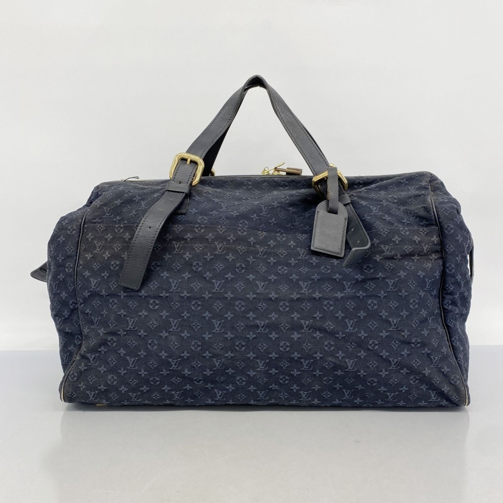 美品 ルイヴィトン モノグラムミニ ルイーズ ボストンバッグ キャンバス 紺 ルイ・ヴィトン(Louis Vuitton) ルイ・ヴィトン ボストンバッグ