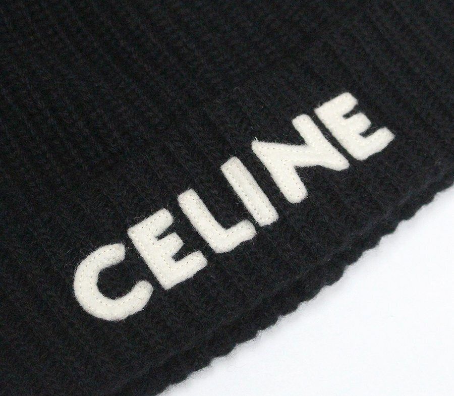 セリーヌ CELINE EMBROIDERED KNIT ニット帽 ニットキャップ
