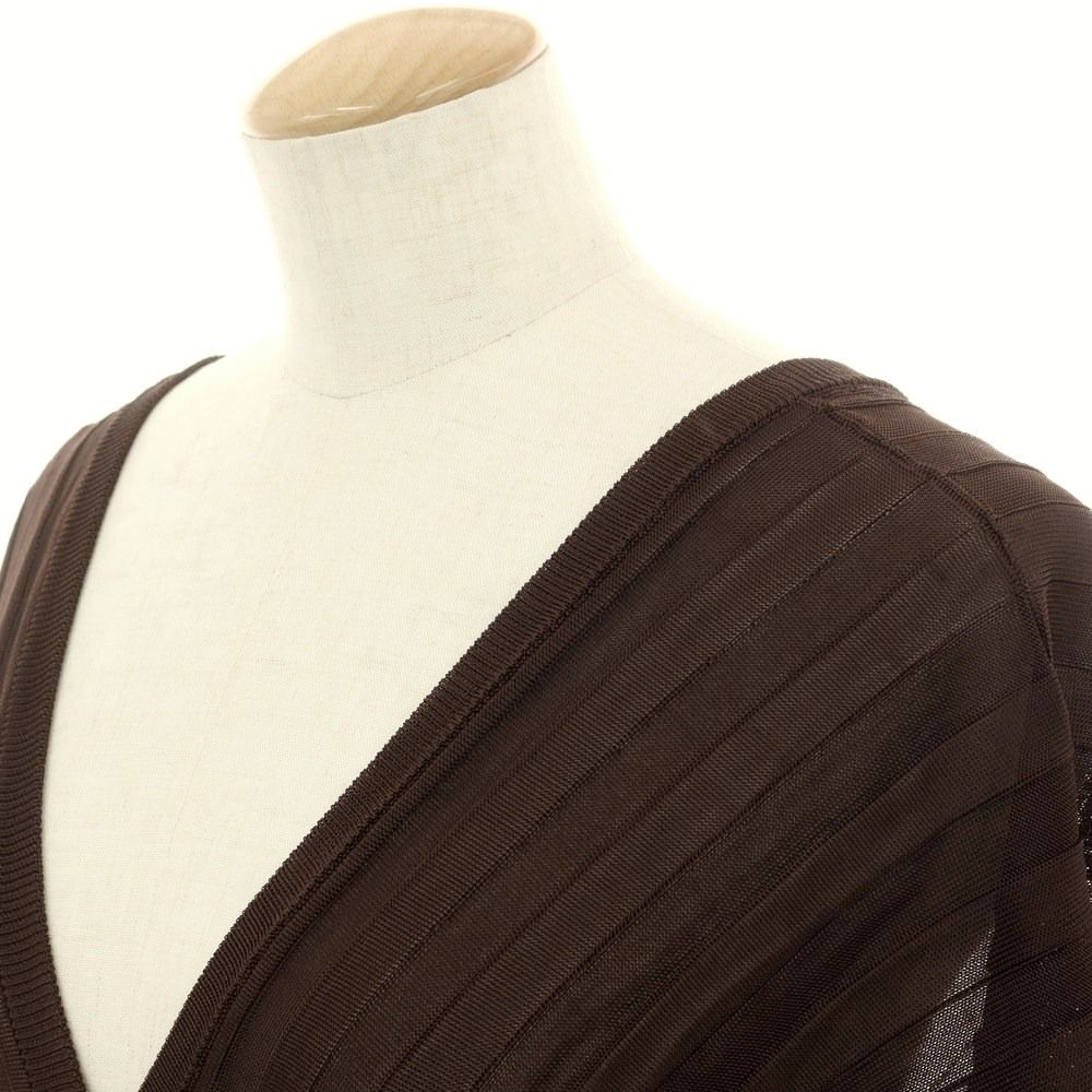 アウトレット スカリオーネ SCAGLIONE レーヨン マキシ丈 ニットワンピース ブラウン サイズ表記なし S位 レディース