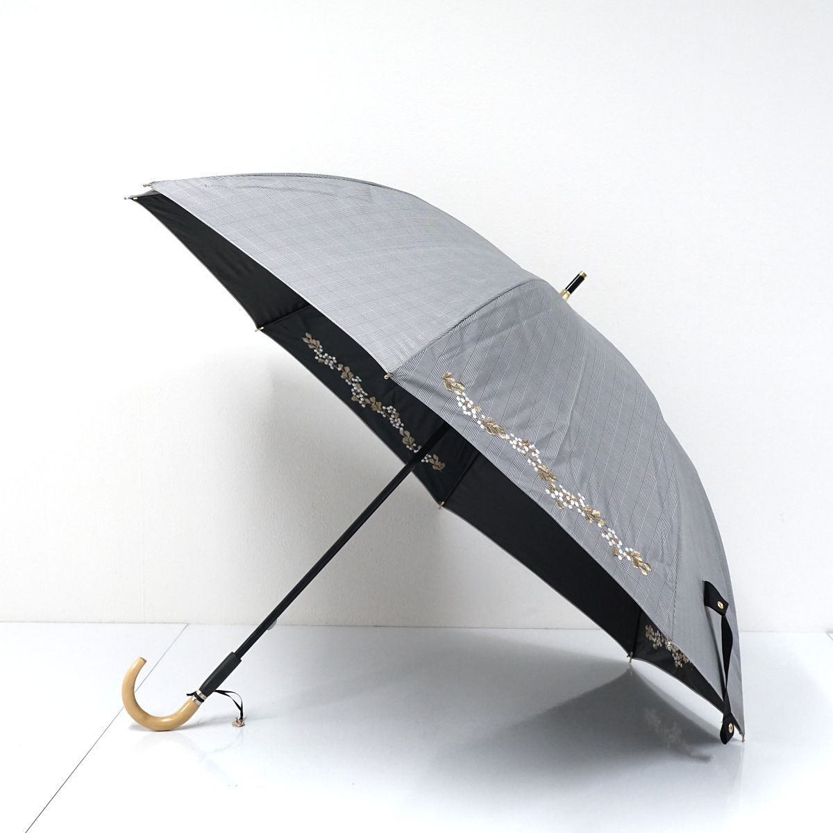 お値下げしました!ジルスチュアート　晴雨兼用日傘　グレンチェック　５５センチ JILL STUART（ジル スチュアート）】 晴雨兼用傘（ショート傘