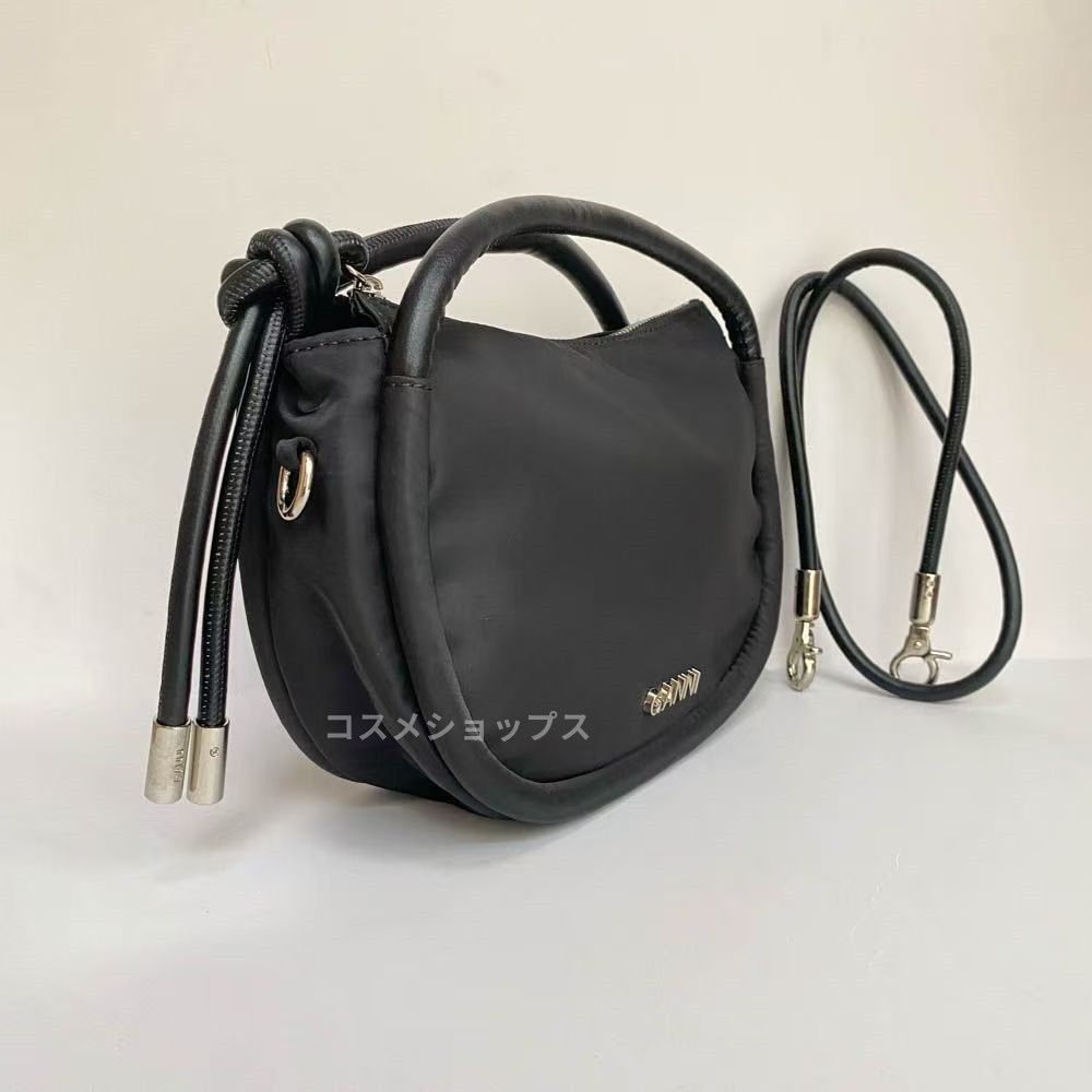 人気のGANNI レザーストラップ バゲット ガニー ミニショルダーバッグ 