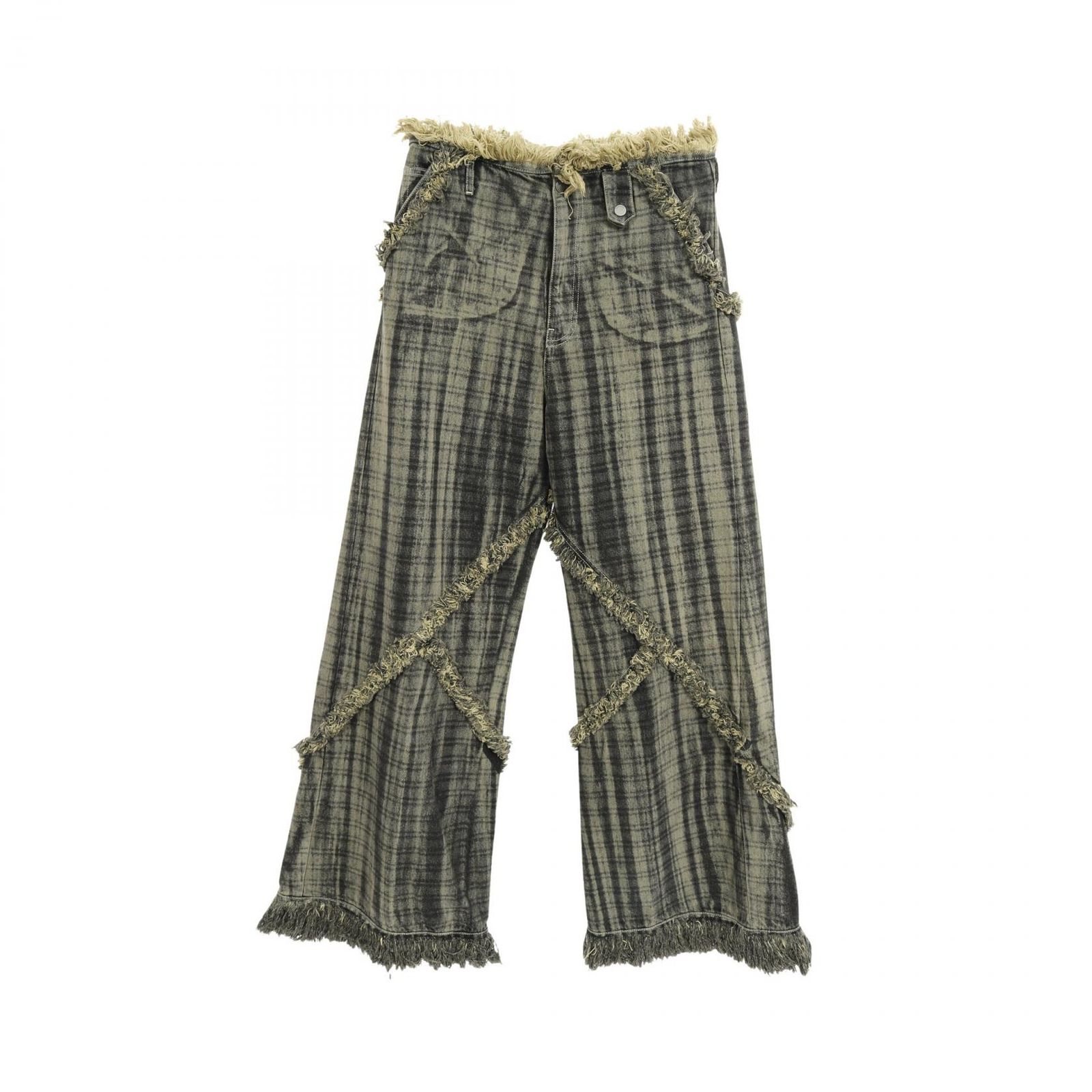 エゴンラボ EGONLAB デニムパンツ Argyle Denim グリーン