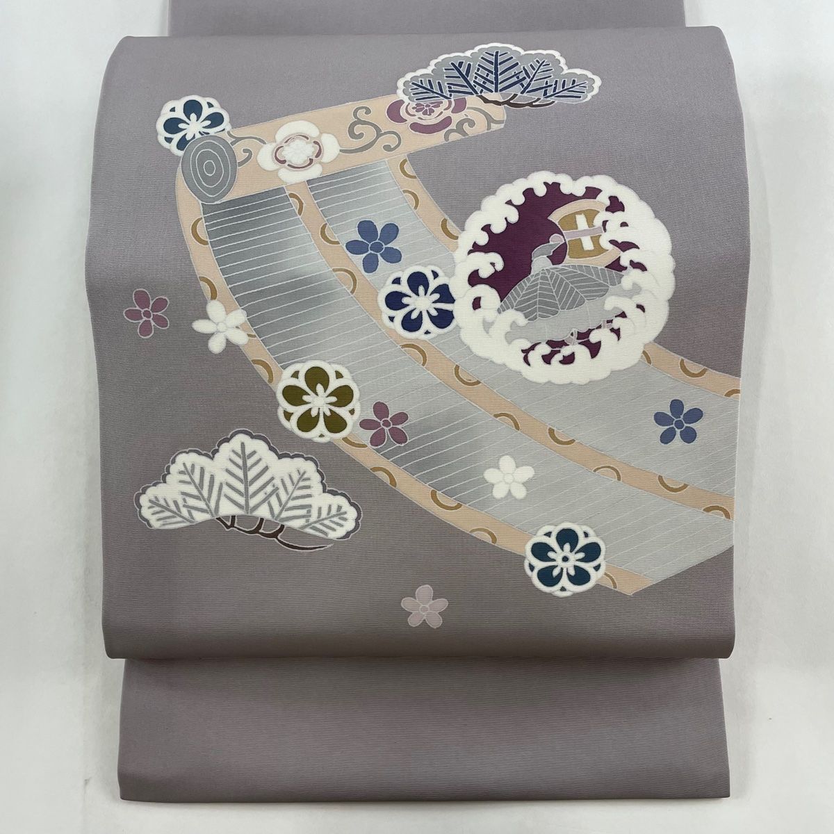 N02【在庫処分】美品 銀通し 斜め縞模様 全通 正絹 袋帯 楽天市場】袋帯 正絹 未使用の通販